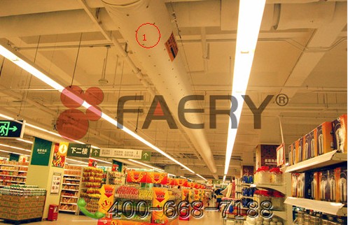 华润万家店里的空气分布器