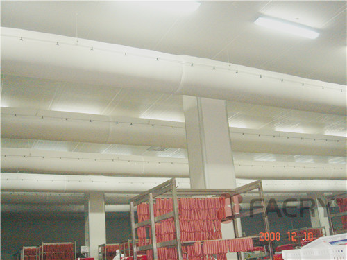 河南众品年产3万吨熟肉制品生产车间采用白色布风管